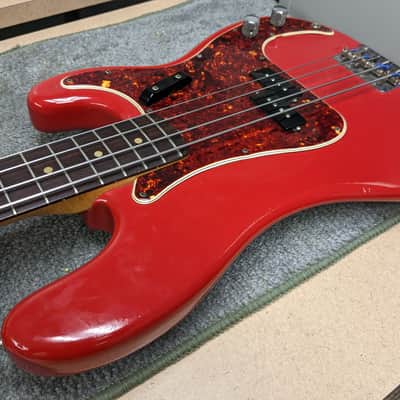 Fender Precision Bass with Rosewood Fretboard 1965 Fiesta Red image 4