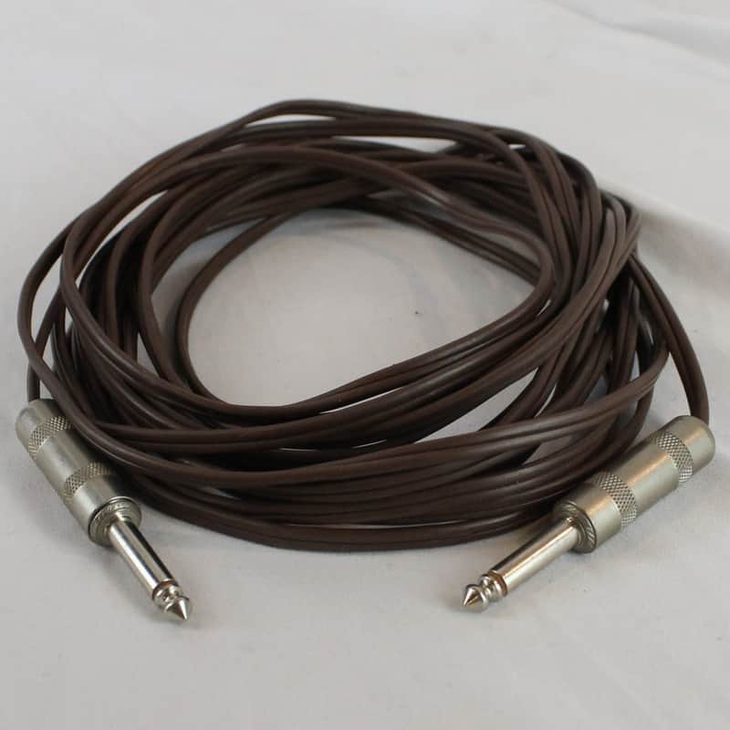 Vintage Brown Instrument Cable Mono 1/4" Male to Stereo 1/4" Male image 1