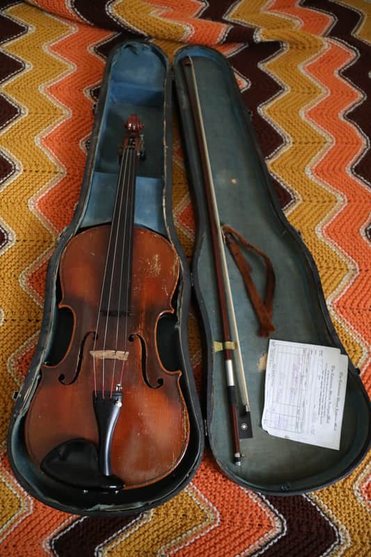 Vintage Violin with Bow and Case image 1