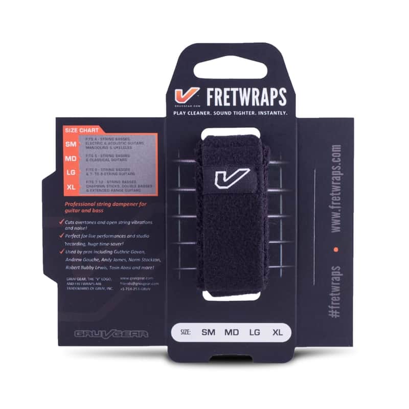 NEW GRUVGEAR FRETWRAP STRING MUTER - BLACK - LARGE image 1