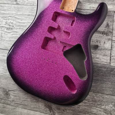Unicorn Horn Pink 2PC Mahogany ST S-Style Body High Gloss, Hard Tail, Custom Shop Vintage Part Gadget, DIY Building Kit, S-Type Guitar image 7