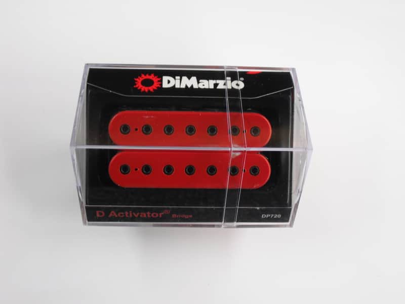 DiMarzio D Activator 7 String Bridge Humbucker Red W/Black Poles DP 720 image 1