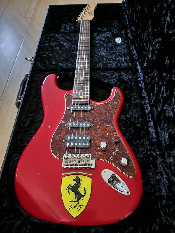 2010s Tatchi Custom Shop '60s Ferrari Red Stratocaster Nitro Relic HSS Super Strat Dream Machine Monstertones w Suhr USA Hardshell Case Moollon MIK image 1