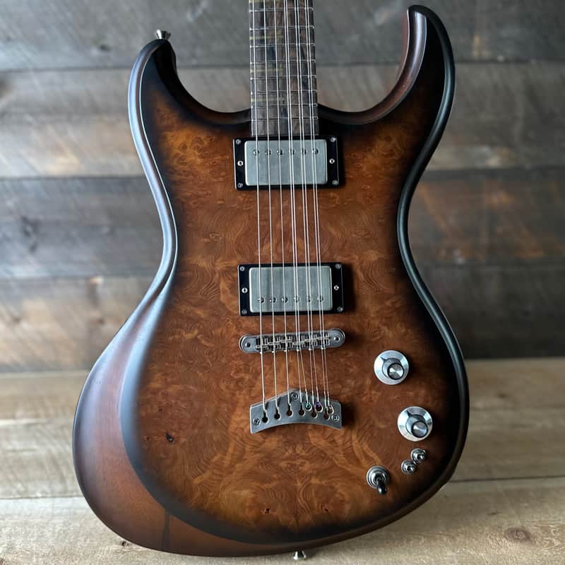 Dunable USA Custom Shop Gnarwhal 9 String Redwood Burl Top - Amber Burst 26074