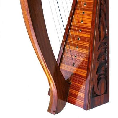 24” Rosewood Celtic Harp 12 String Irish Folk Harp w/ Gig Bag & Tuning Key image 7