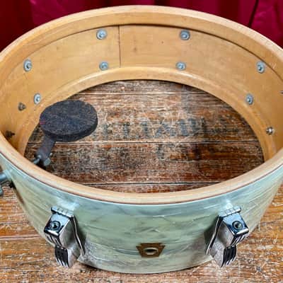 1960s Ludwig 5x14 Jazz Festival Snare Drum White Marine Pearl image 10