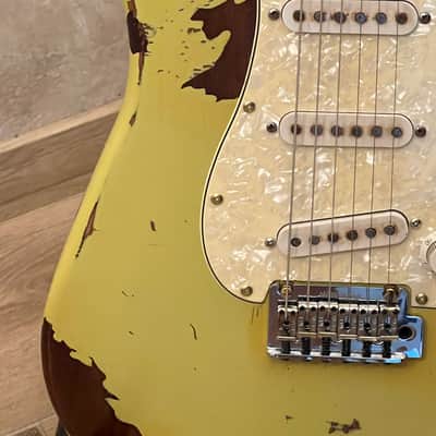 Hendrix Inspired Custom Stratocaster Style Relic Guitar Mahogany not Fender image 5
