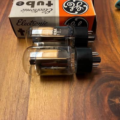 NOS date code and tight current matched pair GE 6L6GC clear top tubes image 6