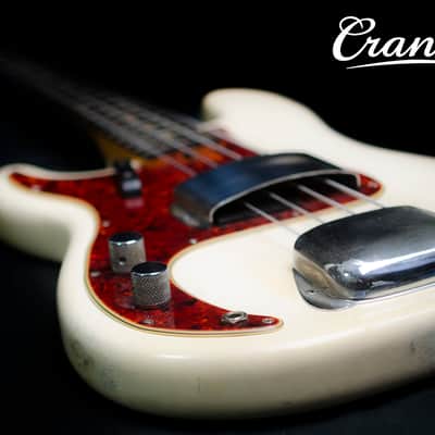 Fender Precision Bass Left Handed 1966 Aged Olympic White image 5