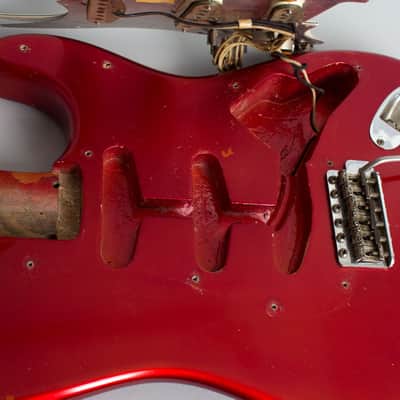 Fender Stratocaster Solid Body Electric Guitar (1966), ser. #110114, original black tolex hard shell case. image 21