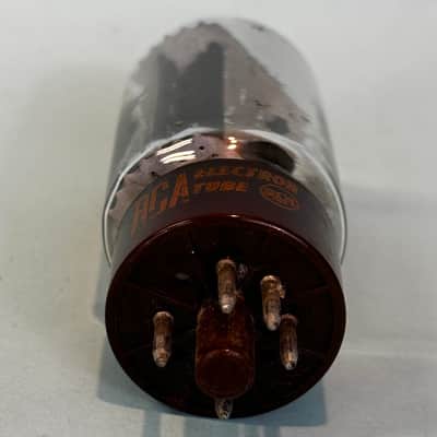 1962 RCA 5R4GYB Vintage Brown Base Black Plate Side D Getter Rectifier Tube!T472 image 6