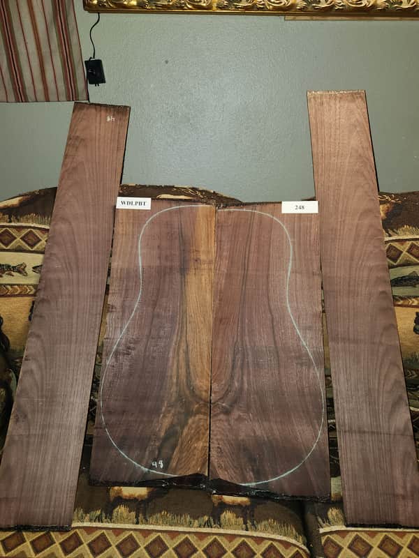 Exotic Wild Grain East Indian Rosewood Back and Sides for a Dreadnought Acoustic image 1