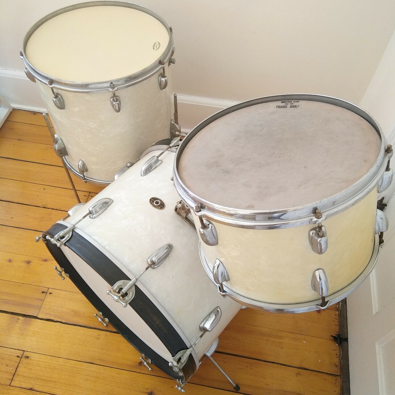 Slingerland 20,13,16 WMP Radio King Drum Set Vintage 50s 3ply Af.Mahogany/Brass — main photograph