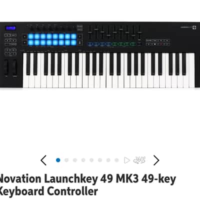 Novation Launchkey 49 MKIII MIDI Keyboard Controller 2020 - Present - Black