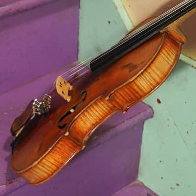 1900s Stainer-Labeled Nice Quality 4/4 German Violin (VIDEO! Fresh Work, Ready) image 18