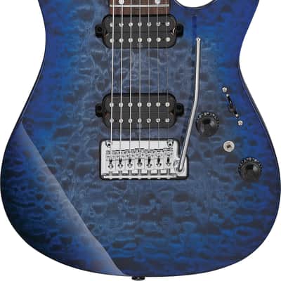 Ibanez AZ427P2QMTUB Premium 7-String Electric Guitar - Twilight Blue Burst image 2