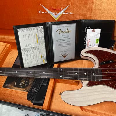 NEW! Fender Custom Shop '60 Jazz Bass DLX - Closet Classic Lacquer Aged White Blonde Finish - 8.9lbs - Ultra RARE! Authorized Dealer - G07630 image 15