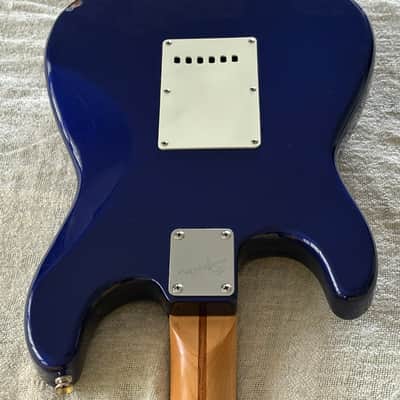 2005 Squier Affinity Stratocaster Midnight Blue Rosewood Fretboard image 14