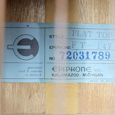 Epiphone Vintage 1972 Epiphone FT-147 Japan K&K Pickup Pro Setup Lightweight Case image 3
