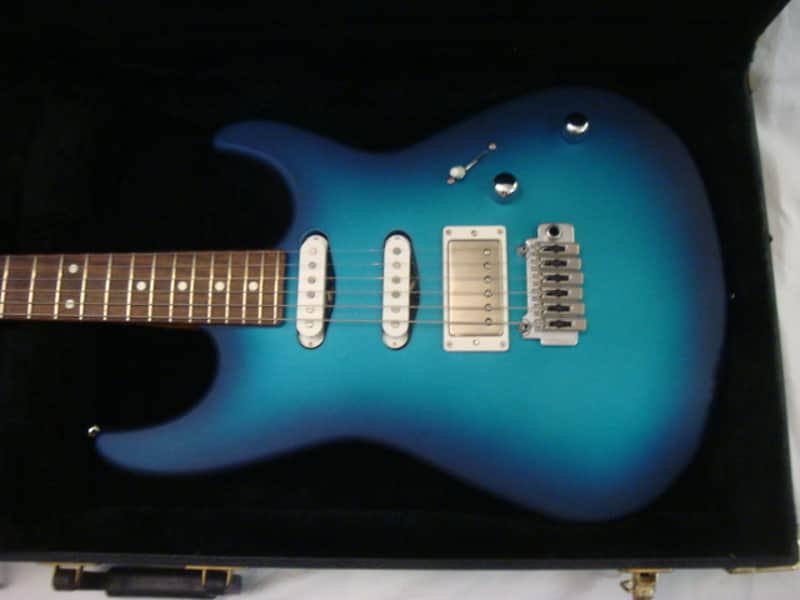 Skermetta Custom Super Strat Ocean Burst image 1