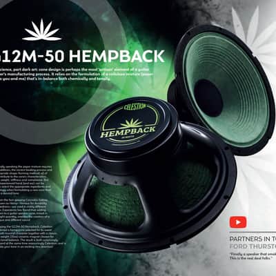 Celestion G12M-50 HEMPBACK 12" 16ohm 50W Ceramic Magnet Guitar Speaker 99dB 75Hz T6474 image 3