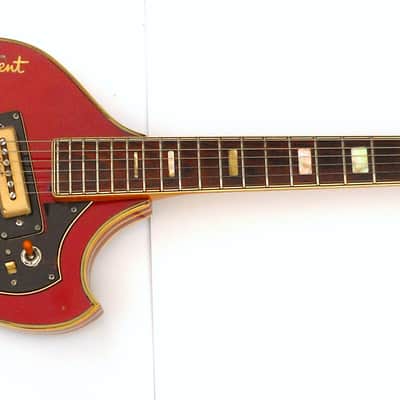 KENT  [Kawai/Teisco] 1967 Model 834  Violin-Shape HollowBody Cherry Red Stain - Original - Complete image 2