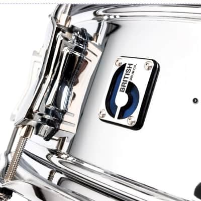 British Drum Co. BB-14-60-SN Bluebird Series Chrome Over Brass Snare. 6" x 14" image 7