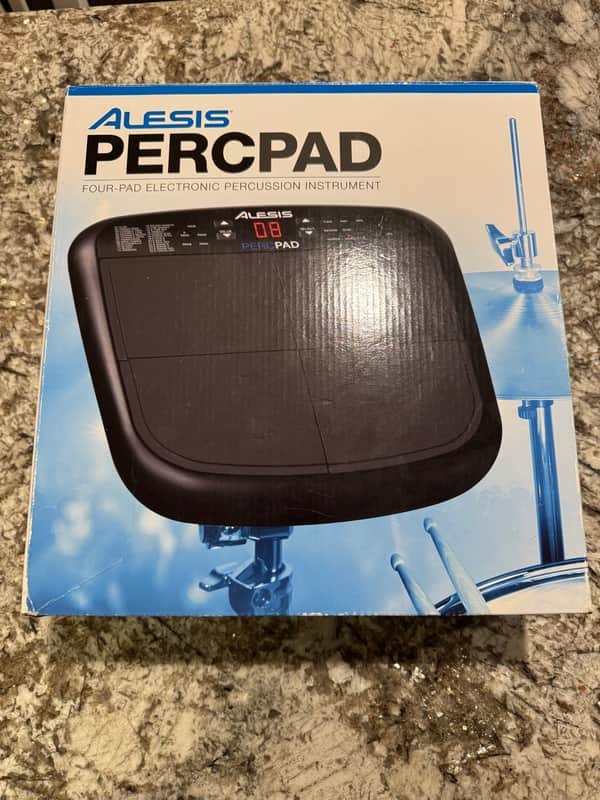 Alesis PercPad 4-Zone Electronic Drum Pad 2010s - Black image 1