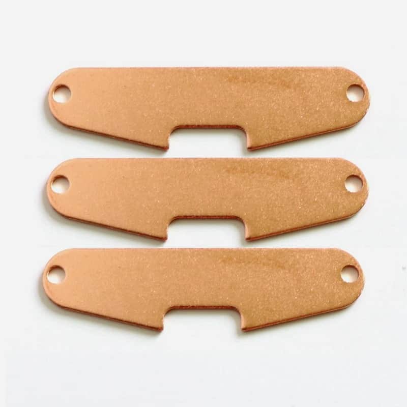 3 Piece Guitar Brass Strat Style Single Coil Pickups Steel Base Plates image 1