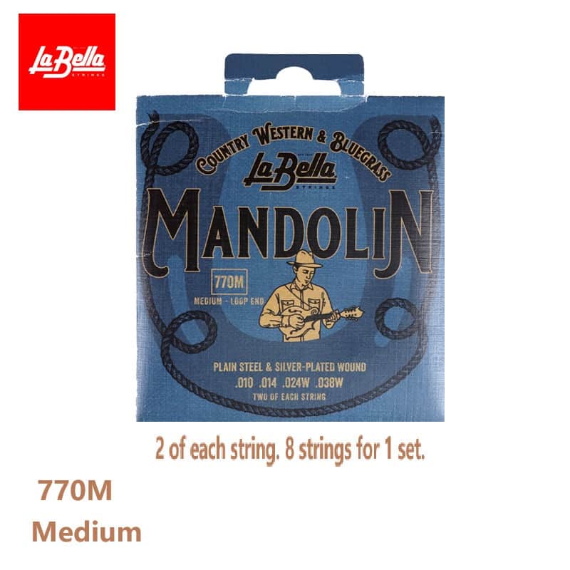 La Bella 770M Mandolin Strings – Silver-Plated Wound, Medium image 1