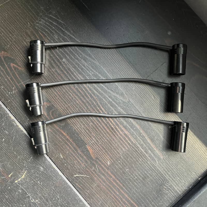 Right Angle XLR 8” Patch Cables (lot of 3) image 1