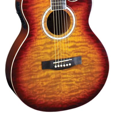 Indiana MAD-QTTB Madison Deluxe Concert with Cutaway Quilt Tobacco Sunburst