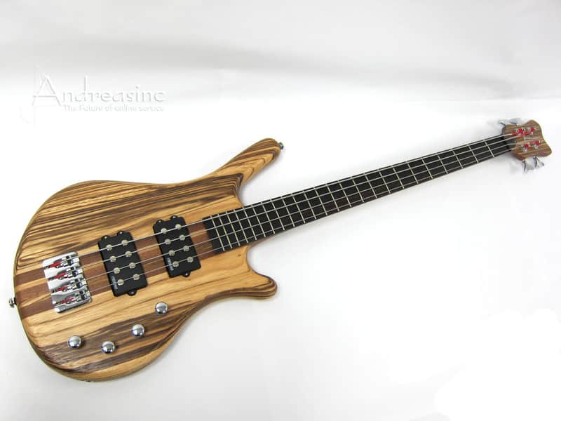 4-String Bass Guitar Zebra Wood - Thru Neck image 1