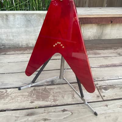 Hamer Vector Korina Flying V GVKS Brazilian Rosewood 2005 Cherry Transparent image 9
