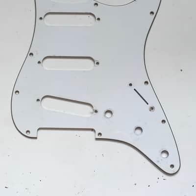 Vintage 1998 Fender Stratocaster USA MIM Pickguard 3 Ply White Relic Guitar Strat Nautral Patina image 1