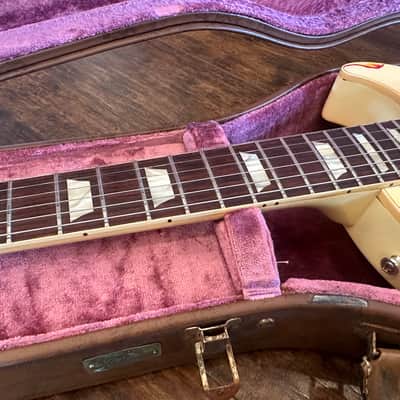 Gibson Les Paul 1958 Custom Shop 58 Historic R8 2017 - Aged ~ Cream Over Flame Top - "Painted-Over" series image 14