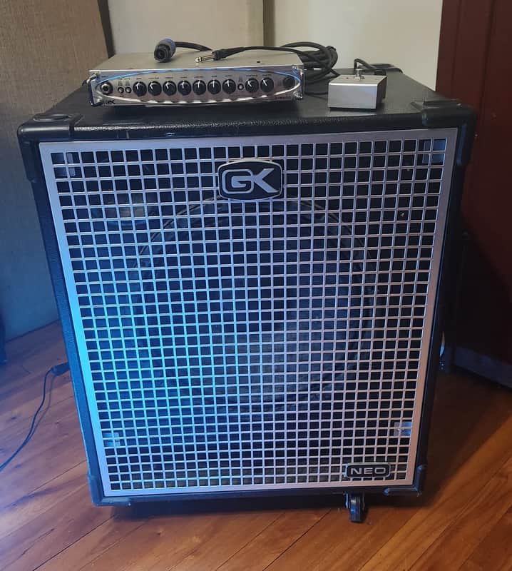 Gallien-Kruger MB500 Bass Head and Neo 115 Cabinet 2012 - Silver and black image 1