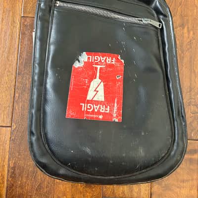 Unknown Precision Jazz Bass Leather Gig Bag 1970's - Black Leather! Hand Made For A 1960 Precision Bass! RARE ! image 2