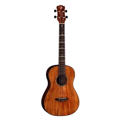 Luna UKE HTB KOA High Tide Koa wood Acoustic Electric Baritone Ukulele image 2
