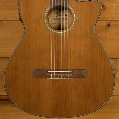 Fender CN-140SCE Nylon Thinline w/Hard Case - Natural image 1