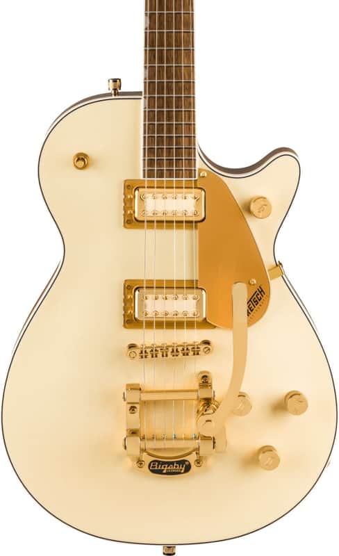 Gretsch Electromatic Pristine LTD Jet Single-Cut Guitar with Bigsby, Laurel Fingerboard, White Gold image 1