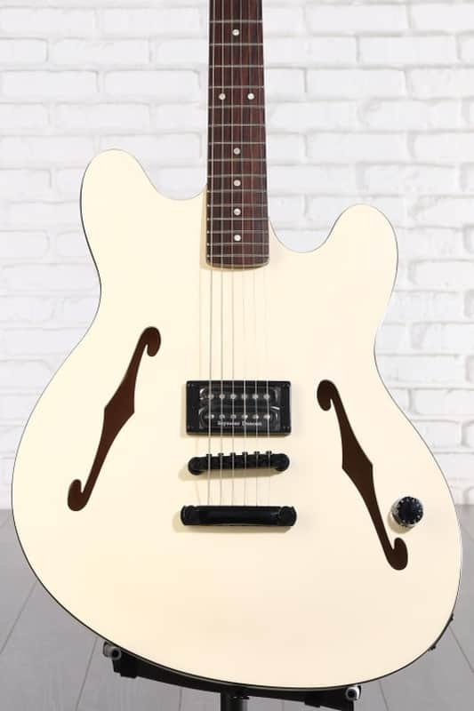 Fender Tom DeLonge Starcaster Semi-hollowbody Electric Guitar - Satin Olympic White (StarDelongeSOWd1) image 1
