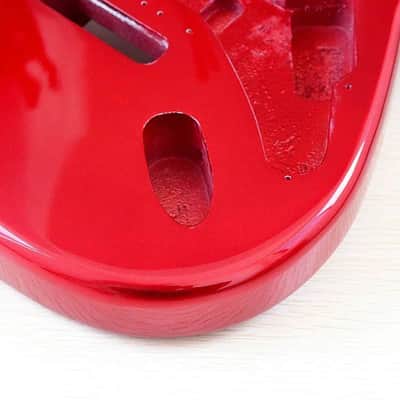 Metallic Red Finish Guitar Strat Style Poplar Wood Body image 4