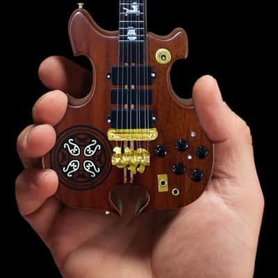 AXE HEAVEN John Paul Jones Alembic 8-String MINIATURE Bass Display Gift image 8