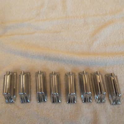 Rogers Lot 1: (8) vintage beaver tail bass drum lugs w/ screws, 1960s holiday Cleveland era excellent! image 2