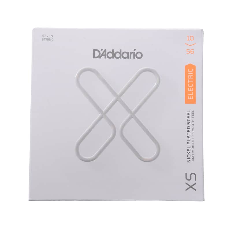 D'Addario XSE1056 XS Nickel Coated 7-String Electric Guitar Strings - Regular Light (10 - 56) image 1