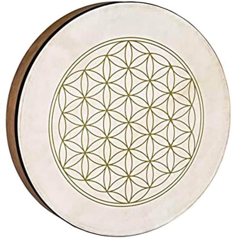 Meinl Sonic Energy 16" Hand Drum, Walnut Brown, Flower of Life Symbol image 1