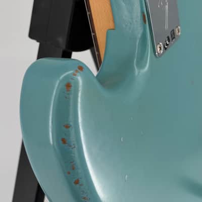 Fender Justin Meldal-Johnsen Road Worn Signature Mustang Bass 2018 - Present - Faded Daphne Blue image 3