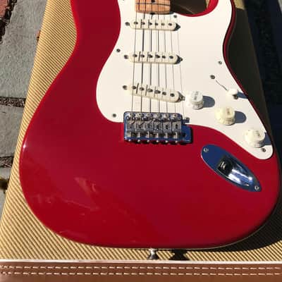 1997 Fender Custom Shop 1958 Stratocaster Dakota Red figured Birdseye neck image 4