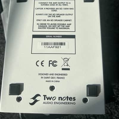 Two Notes Torpedo Captor X 8ohm Stereo Reactive Load Box / Attenuator 2020 - White image 4